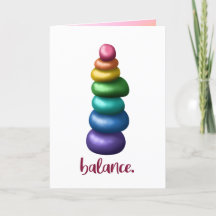 En cuenta. Tarjeta de felicitación Stacking Rocks