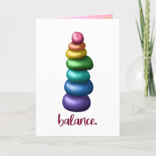 Agradecimiento En cuenta. Tarjeta de felicitación Stacking Rocks