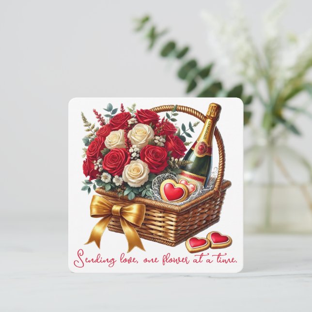 Agradecimiento Envío de amor - Tarjeta El día de San Valentín (Anverso de pie)