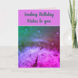 Agradecimiento Envío de la tarjeta de deseos de cumpleaños