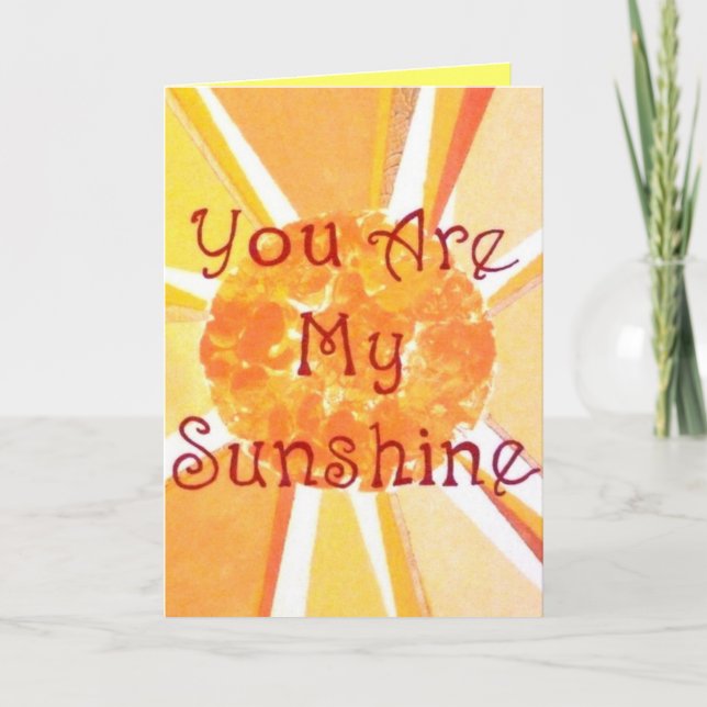 Agradecimiento Eres mi tarjeta de felicitación Sunshine (en blanc (Anverso)