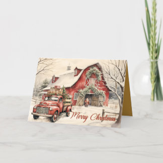 Agradecimiento Escena de la Vintage: Tarjeta Santa con Navidades 
