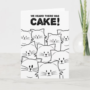 Agradecimiento ¡Escuchamos Que Había Pastel! - B&W - Tarjeta de c