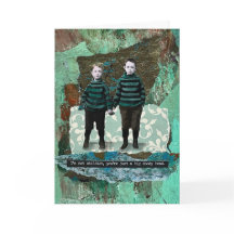 Estilo de época Tarjeta de felicitación de medios 