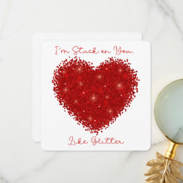 Agradecimiento Estoy Pegado a Ti - Tarjeta del Día de San Valentí