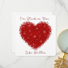 Agradecimiento Estoy Pegado a Ti - Tarjeta del Día de San Valentí