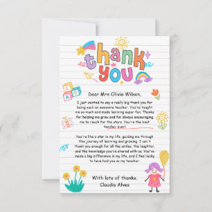 Agradecimiento Etiqueta de regalo dulce para maestro, tarjeta de