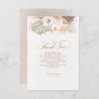 Agradecimiento Exótico de Hierba de Pampas Floral