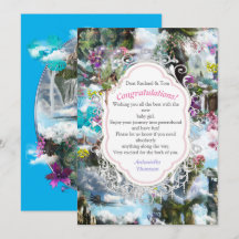 Fantasía Otros mundos en las nubes Tarjeta de agra