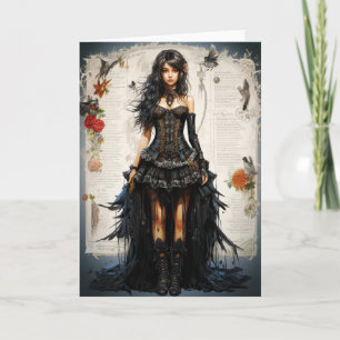 Agradecimiento Fantasía Tarjeta de felicitación para Chicas gótic