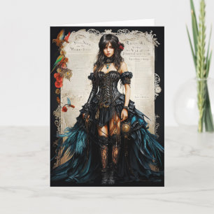 Agradecimiento Fantasía Tarjeta de felicitación para Chicas gótic