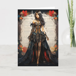 Agradecimiento Fantasía Tarjeta de felicitación para Chicas gótic