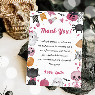 Agradecimiento Fantasma Halloween Cute Fantasma Tarjeta de agrade