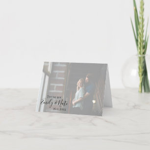 Agradecimiento Faux Vellum Efecto Boda de fotos Gracias tarjeta