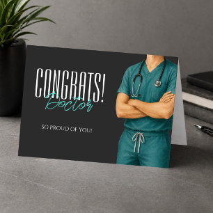 Agradecimiento Felicidades Doctor Tarjeta de Felicitación de Grad