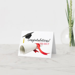 Agradecimiento Felicidades-Lo hiciste tarjeta de graduación