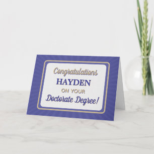 Agradecimiento ¡Felicidades! Tarjeta de graduación de doctorado