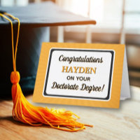 ¡Felicidades! Tarjeta de graduación de doctorado