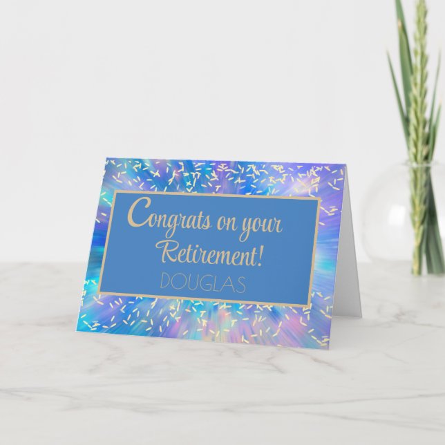Agradecimiento ¡Felicidades! Tarjeta de jubilación Personalizado  (Anverso)