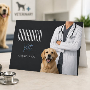 Agradecimiento Felicitaciones Tarjeta de Graduación de Veterinari