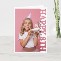 Feliz cumpleaños 8 Tarjeta de colegio de fotos
