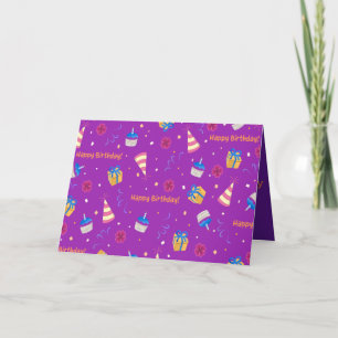 Agradecimiento Feliz cumpleaños, globo 3 Tarjeta de agradecimient