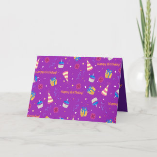 Agradecimiento Feliz cumpleaños, globo 3 Tarjeta de agradecimient