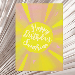 Agradecimiento Feliz cumpleaños Sunshine tarjeta de bienvenida pi