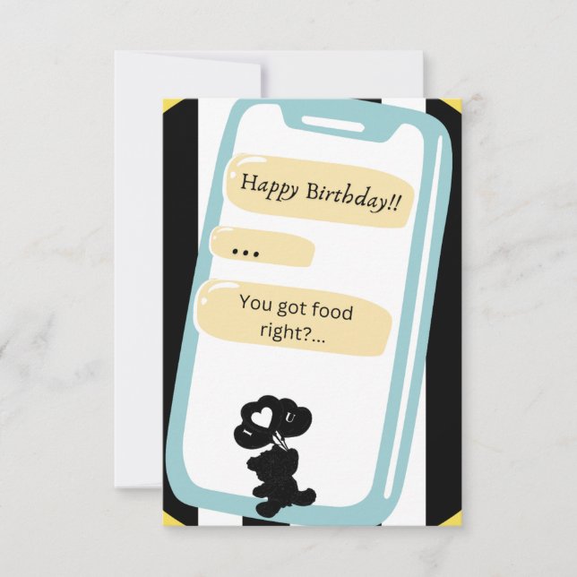 Agradecimiento ¡Feliz cumpleaños, tarjeta de saludo! Feliz cumple (Anverso)