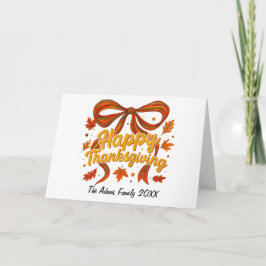 Agradecimiento Feliz Día de Acción de Gracias Tarjeta de Fiesta D