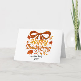 Agradecimiento Feliz Día de Acción de Gracias Tarjeta de Fiesta D