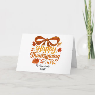 Agradecimiento Feliz Día de Acción de Gracias Tarjeta de Fiesta D