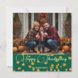 Agradecimiento Feliz Día de Acción de Gracias | tarjeta de foto d