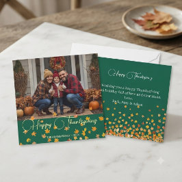 Agradecimiento Feliz Día de Acción de Gracias | tarjeta de foto d