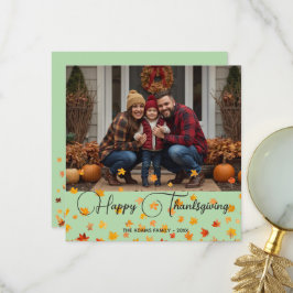 Agradecimiento Feliz Día de Acción de Gracias | tarjeta de foto d