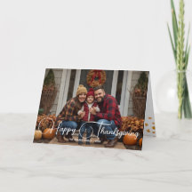 Feliz Día de Acción de Gracias | tarjeta de foto d