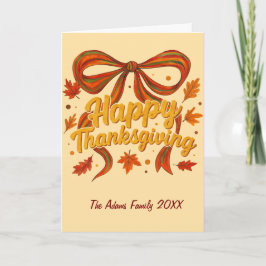 Agradecimiento Feliz Día de Acción de Gracias Tarjeta de vacacion