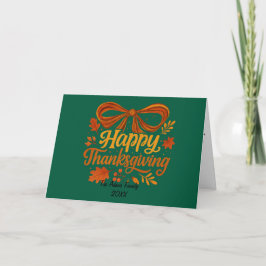 Agradecimiento Feliz Día de Acción de Gracias Tarjeta Doble de Fi