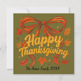 Agradecimiento Feliz Día de Acción de Gracias Tarjeta Doble de Fi