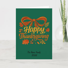 Agradecimiento Feliz Día de Acción de Gracias Tarjeta Doble de Fi