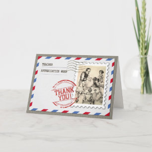 Agradecimiento Feliz Día de Apreciación de los Maestros Tarjeta d