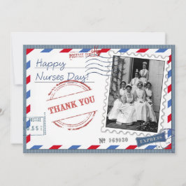 Agradecimiento Feliz Día de las Enfermeras. Tarjeta plana de enfe