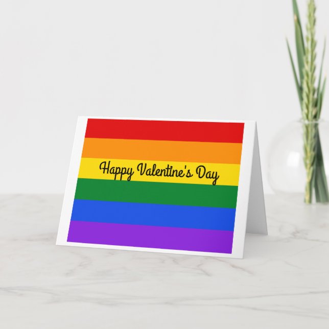 Agradecimiento Feliz Día de San Valentín con la tarjeta Rainbow # (Anverso)