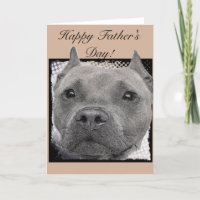 Feliz Día del Padre Tarjeta de saludo de perro Pit
