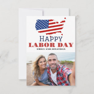Agradecimiento Feliz Día del Trabajo tarjeta de fiesta patriótica