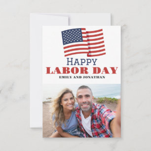 Agradecimiento Feliz Día del Trabajo tarjeta de fiesta patriótica