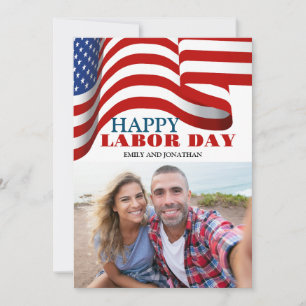 Agradecimiento Feliz Día del Trabajo tarjeta de fiesta patriótica