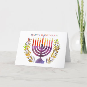 Agradecimiento Feliz Hanukkah Tarjeta de felicitación (en blanco)