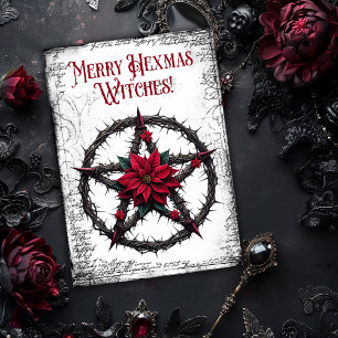 Agradecimiento Feliz Hexmas Brujas Tarjeta de Navidad