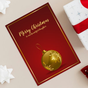 Agradecimiento Feliz Navidad A Nuestra Hija Tarjeta De Ornamento
